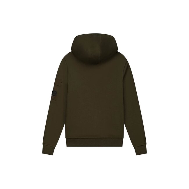 Malelions winter hoodie jongens - groen - nylon, zak