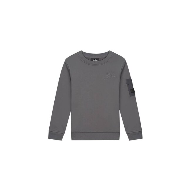 Malelions winter sweater jongens - grijs - nylon, zak