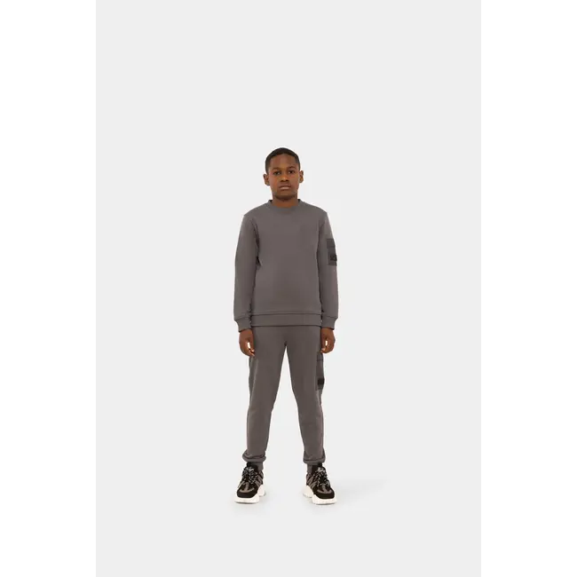 Malelions winter sweater jongens - grijs - nylon, zak