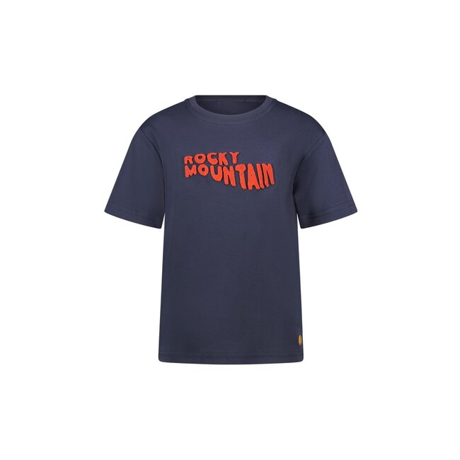 Like Flo winter slub jersey t-shirt jongens -navy blauw - Eagle