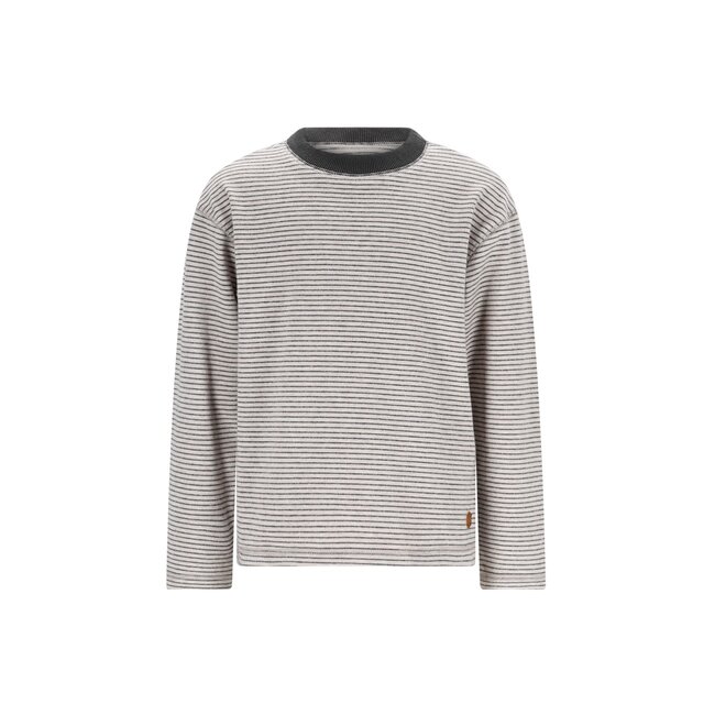 Like Flo winter t-shirt jongens - grijs - Dover - gestreept/longsleeve