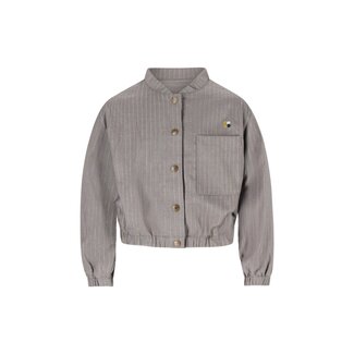 Like Flo winter blouse meisjes teens - grijs - Chilly - drukknoop - pinstripe