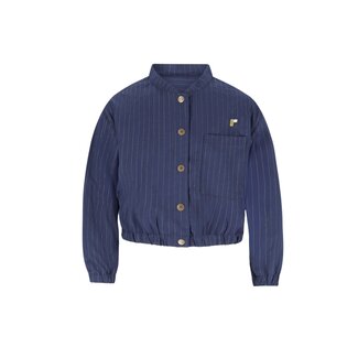 Like Flo winter blouse meisjes teens - navy blauw - Chilly - drukknoop - pinstripe
