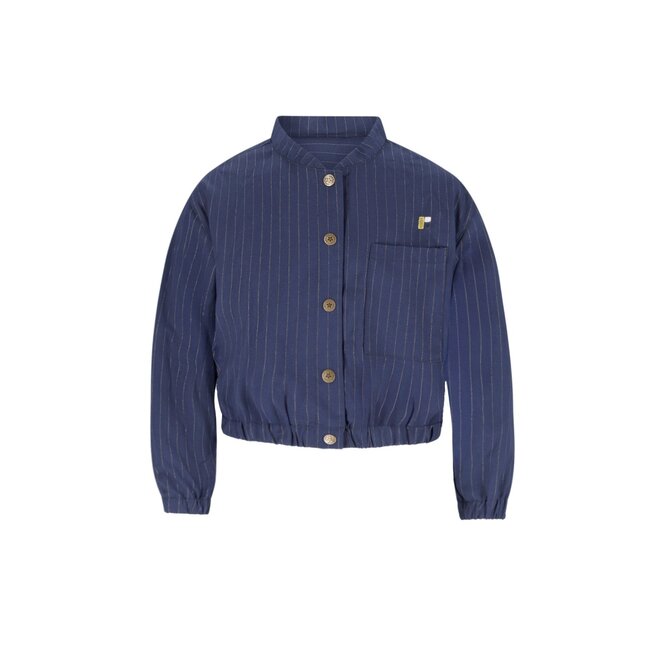 Like Flo winter blouse meisjes teens - navy blauw - Chilly - drukknoop - pinstripe