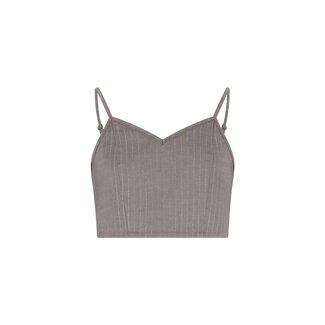 Like Flo winter crop top meisjes teens - grijs - Emille - gestreept
