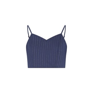 Like Flo winter crop top meisjes teens - vany blauw - Emille - gestreept