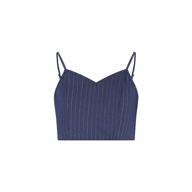 Like Flo winter crop top meisjes teens - vany blauw - Emille - gestreept