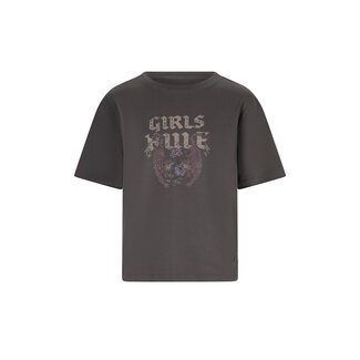 Like Flo winter slub jersey t-shirt meisjes teens - grijs - Eleah