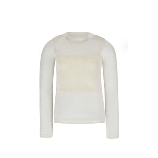 Like Flo winter velvet mesh top meisjes teens - beige - voering
