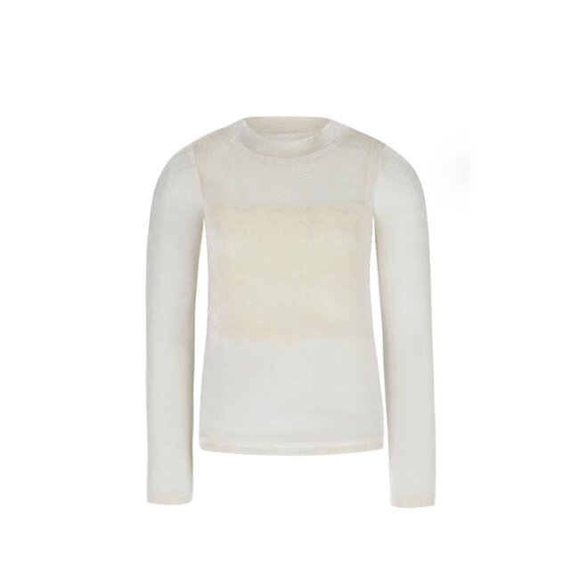 Like Flo winter velvet mesh top meisjes teens - beige - voering