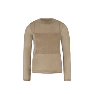 Like Flo winter velvet mesh top meisjes teens - groen - Elina - voering
