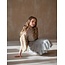 Like Flo winter velvet mesh top meisjes teens - groen - Elina - voering