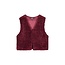 Like Flo winter gilet meisjes - rood - Diam - fur