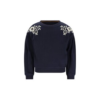 Like Flo winter sweater meisjes - navy blauw - Danee - print