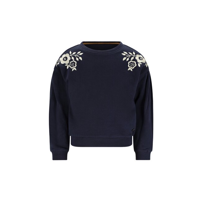 Like Flo winter sweater meisjes - navy blauw - Danee - print