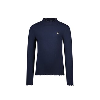 Like Flo winter t-shirt meisjes - navy blauw - Eef - rib - col