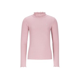 Like Flo winter t-shirt meisjes - roze - Eef - rib - col
