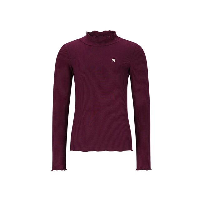 Like Flo winter t-shirt meisjes - rood - Eef - rib - col