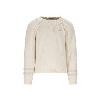 Like Flo winter jersey blouse meisjes - beige - Eli - jacquard