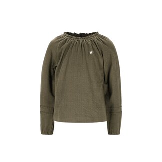 Like Flo winter jersey blouse meisjes - groen - Eli - jacquard