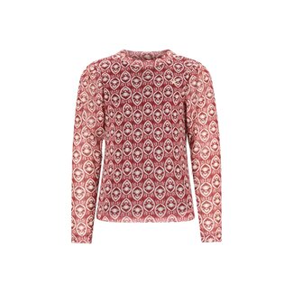 Like Flo winter mesh top meisjes - roze - Estee - AOP