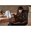 Like Flo winter velvet top meisjes - bruin - Esmay
