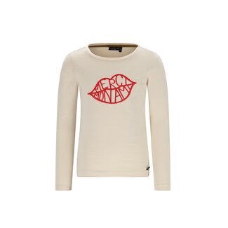 Like Flo winter jersey t-shirt meisjes - beige - Emy - print - longsleeve