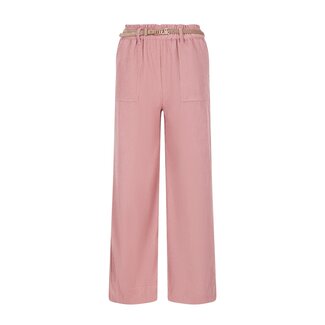 Like Flo winter corduroy wide leg broek meisjes - roze - Finn - riemlussen