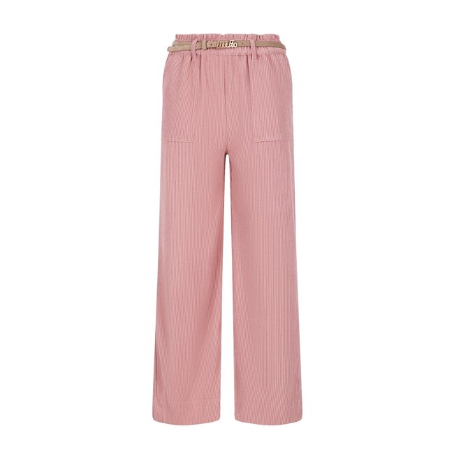 Like Flo winter corduroy wide leg broek meisjes - roze - Finn - riemlussen