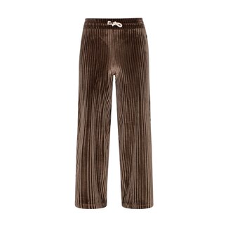 Like Flo winter velvet wide leg broek meisjes - bruin - Fem