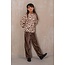 Like Flo winter velvet wide leg broek meisjes - bruin - Fem