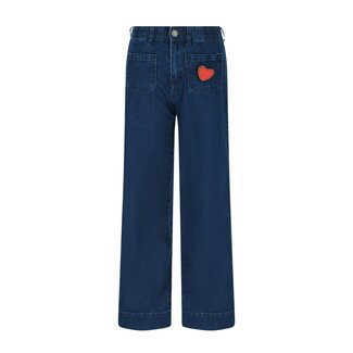 Like Flo winter wide leg jeansbroek meisjes - blauw - Fabiana