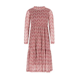 Like Flo winter mesh midi jurk meisjes - roze - Mae - AOP
