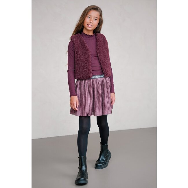 Like Flo winter jurk meisjes - rood - Miley - glitter rok