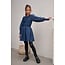 Like Flo winter jurk meisjes - navy blauw - Maya - geweven - ballonmouwen - rib