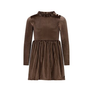 Like Flo winter jurk meisjes - bruin - Mara - knopen op mouw