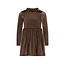 Like Flo winter jurk meisjes - bruin - Mara - knopen op mouw