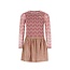 Like Flo winter jurk meisjes - roze - Mira - mesh top + metallic rok