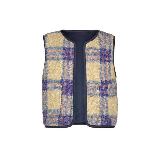 B.Nosy winter gilet meisjes - blauw - Gina - geruit