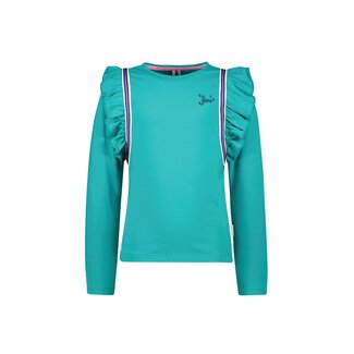 B.Nosy winter t-shirt meisjes - groen - Tess - ruffles/longsleeve