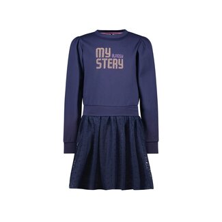 B.Nosy winter sweat jurk meisjes - navy blauw - Dasha - mesh rok