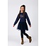 B.Nosy winter sweat jurk meisjes - navy blauw - Dasha - mesh rok
