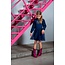 B.Nosy winter sweat jurk meisjes - navy blauw - Dasha - mesh rok
