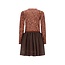 B.Nosy winter jurk meisjes - bruin - Dina - mesh rok, luipaard