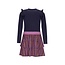B.Nosy winter jurk meisjes - navy blauw - Daphne - 2 laagjes met print rok