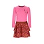 B.Nosy winter jurk meisjes - roze - Daphne - 2 laagjes met print rok