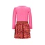 B.Nosy winter jurk meisjes - roze - Daphne - 2 laagjes met print rok