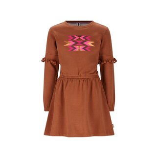 B.Nosy winter sweat jurk meisjes - bruin - Dynia