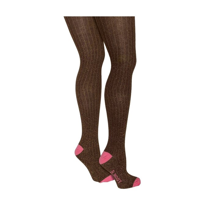 B.Nosy winter panty meisjes - bruin - Mia - glitter