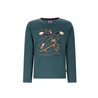 B.Nosy winter t-shirt jongens - groen - Trevor - longsleeve